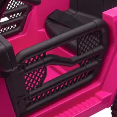 HOMCOM Kids Electric Ride On Car 12V Off Road Toy with Parental Remote Control 2 Motors Horn Lights Suspension Wheels for 3-6 Years Old Pink - 9