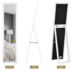 HOMCOM Full Length Mirror for Bedroom, Free Standing Dressing Mirror, Wall Mirror for Living Room, 37 x 154 cm, White - 7