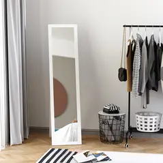 HOMCOM Full Length Mirror for Bedroom, Free Standing Dressing Mirror, Wall Mirror for Living Room, 37 x 154 cm, White - 2