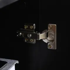 HOMCOM High Gloss Storage Cabinet, Freestanding Storage Cupboard with Adjustable Shelves for Living Room, Bedroom, Hallway, Black - 9