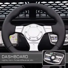 HOMCOM Kids Electric Ride On Car 12V Off Road Toy with Parental Remote Control 2 Motors Horn Lights Suspension Wheels for 3-6 Years Old Black - 6