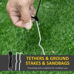 HOMCOM Inflatable Blow up Christmas Santa Claus 4ft LED Yard Holiday Decoration - 7