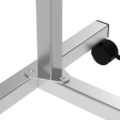 HOMCOM Height Adjustable Over Bed Table with Wheels, C Shaped Laptop Desk, Portable Hospital Bed Table for Living Room, Bedroom, Black - 8