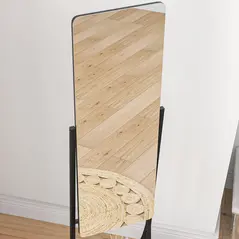 HOMCOM Free Standing Dressing Mirror, Full Length Mirror with Adjustable Angle, Storage Shelf for Living Room, Bedroom, Hallway - 9