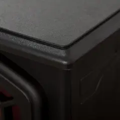 HOMCOM Free standing Electric Fireplace Stove, Fireplace Heater with Realistic Flame Effect, Overheat Safety Protection, 1000W/2000W, Black - 8