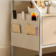 HOMCOM Industrial-Style TV Stand Cabinet - Natural Wood Finish - 9