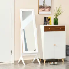 HOMCOM Full Length Mirror, Freestanding Adjustable Angle Dressing Mirror for Bedroom, Living Room, 148 x 47 cm, White - 6
