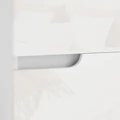 HOMCOM High Gloss Bedside Table Set of 2 - White - 9