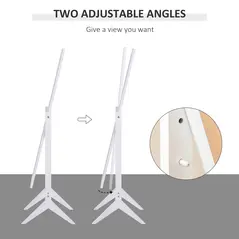 HOMCOM Full Length Mirror, Freestanding Adjustable Angle Dressing Mirror for Bedroom, Living Room, 148 x 47 cm, White - 7