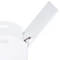 HOMCOM Kids Wooden Toy Box Organizer Children's Toy Storage with Lid Safety Hinge Side Handle Playroom Furniture White - 9