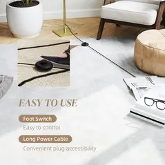 HOMCOM LED Floor Lamp with 3 Adjustable Brightness, Modern Dimmable Standing Lamp with Foot Switch for Bedroom, Living Room, Gold Tone - 7