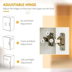 HOMCOM Kitchen Storage Unit, Modern Microwave Stand Trolley Cart, Sideboard with Cabinet,  Locking Wheels, Shelf for Living Room, Dining Room, White - 7