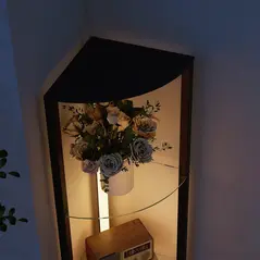 HOMCOM LED Floor Lamp with Shelves, Dimmable Standing Lamp with Foot Switch for Living Room, Bedroom, Black - 8