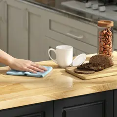 HOMCOM Kitchen Island on Wheels, Rolling Kitchen Storage Trolley with Drop Leaf, Drawers, Towel and Spice Rack, Black - 9