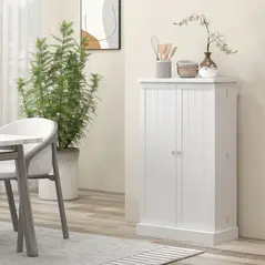 HOMCOM Kitchen Cupboard 6-tier Door Racks Freestanding Multi-Storage with Adjustable Shelves, White - 8