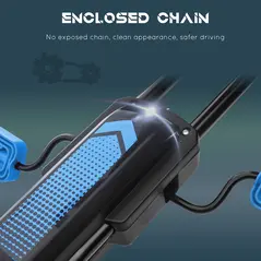 HOMCOM Kids Pedal Go Kart, with Adjustable Seat, Inflatable Tyres - Blue - 7