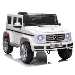 HOMCOM Mercedes Benz G500 Licensed 12V Kids Electric Ride On Car  Toy with Parental Remote Control Battery-powered 2 Motors Music Lights MP3 for 3-8 Years Old White - 1