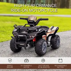 HOMCOM Kids Ride-on Four Wheeler ATV Car with Real Working Headlights for 18-36M - 4