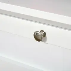 HOMCOM Kitchen Cupboard, Wooden Storage Cabinet with Framed Glass Door, Drawer, Microwave Space for Dining and Living Room, White - 9