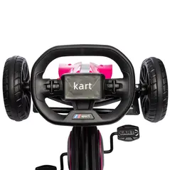 HOMCOM Kids Pedal Go Kart, with Adjustable Seat, EVA Wheels, Seat, Handbrake - Pink - 9