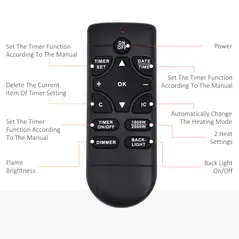 HOMCOM Led Wall Mounted Fireplace Curved Glass Electric Fire Place Fire Place 7 Colour Side Lights Slimline, 900/1800W, 65cm x 52cm - 4