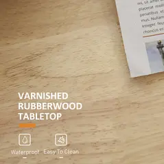 HOMCOM Kitchen Island on Wheels, Mobile Storage Trolley, Rolling Kitchen Cart with Rubber Wood Top, 2-Door Cabinets, 2 Drawers, Adjustable Shelf, 3-Tier Spice Rack, Drawers - 7