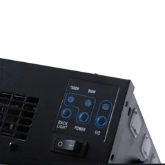 HOMCOM Led Wall Mounted Fireplace Curved Glass Electric Fire Place Fire Place 7 Colour Side Lights Slimline, 900/1800W, 65cm x 52cm - 8