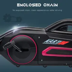 HOMCOM Kids Pedal Go Kart, with Adjustable Seat, EVA Wheels, Seat, Handbrake - Pink - 8