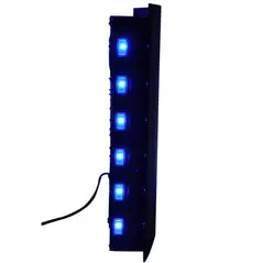 HOMCOM Led Wall Mounted Fireplace Curved Glass Electric Fire Place Fire Place 7 Colour Side Lights Slimline, 900/1800W, 65cm x 52cm - 9