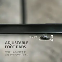 HOMCOM Marble-Effect Nest of Tables - Black/White - 6