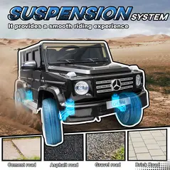 HOMCOM Mercedes Benz G500 12V Kids Electric Ride On Car Toy w/ Remote Control - 4