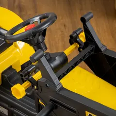 HOMCOM Kids Pedal Go Kart Excavator-Yellow - 9