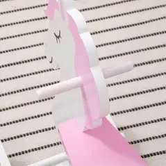 HOMCOM Kids Rocking Horse, with Handlebar, Foot Pedal - Pink - 7