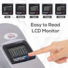 HOMCOM Mini Exercise Bike, Portable Pedal Exerciser, Under Desk Bike with LCD Display for Legs and Arms Training, Silver Tone - 6