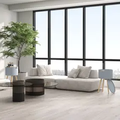 HOMCOM Modern Side Table with Hidden Storage Space, Round Night Stand with Removable Tray Wood Frame End Coffee Table for Living Room, Set of 2, Grey - 2