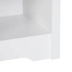 HOMCOM Modern Bedside Table, Nightstand with Drawer Shelf, End Table for Living room, Bedroom White - 9