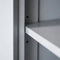 HOMCOM Multi-Storage Mid-Century Kitchen Cabinet - Grey - 9