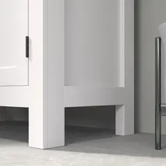 HOMCOM Multi-Storage Modern Bathroom Cabinet - White - 8