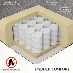 HOMCOM Microfibre Manual Reclining Armchair, with Footrest - Grey - 5