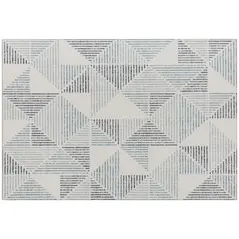 HOMCOM Modern Area Rug, Geometric Pattern Non-Slip Washable Rug, Soft Floor Carpet for Living Room, Bedroom, Dining Room, Home Office, 170 x 120 cm, Multi-Coloured - 1