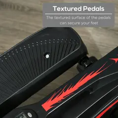 HOMCOM Mini Manual Elliptical Bike, Compact Elliptical Cross Trainer Fitness Workout w/ LCD Monitor, Anti-Slip Pedals, Adjustable Resistance for Home Office - 6