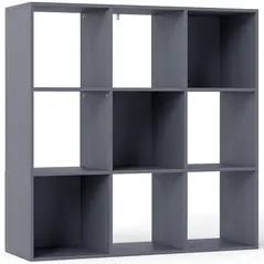HOMCOM Nine-Cube Storage Shelf - Grey - 1