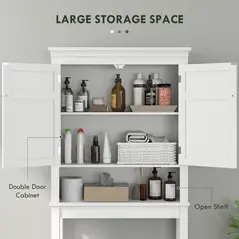 HOMCOM Over-Toilet/Appliance Storage Cabinet - White - 5