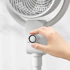 HOMCOM Pedestal Air Circulation Fan with Oscillating, White - 9