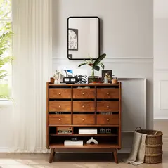 HOMCOM Rectangular Wall Mirror with HD Glass - Black - 8