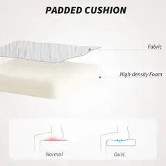 HOMCOM Plush Office Desk Chair, Modern Armless Swivel Vanity Chair with Adjustable Height for Home Office, Bedroom, Living Room, White - 5