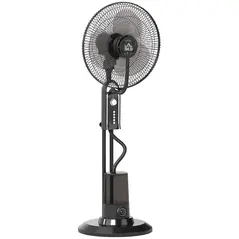 HOMCOM Pedestal Fan with Water Mist Spray, Spray Misting Fan with 70° Oscillation, Tilt Head, 3 Speeds, 3 Modes, Adjustable Mist, 3.2L Water Tank, for Home, 120 cm - 1