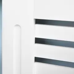 HOMCOM Radiator Cover, Modern MDF White Painted Cabinet with Horizontal Slats for Living Room, Bedroom, 172L x 19W x 81H cm - 9