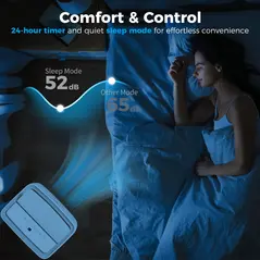 HOMCOM Portable Air Conditioner 12000 BTU, 4-in-1 Air Conditioning Unit, Dehumidifier, Cooling, Fan, Sleep Mode with 3 Speeds, Remote Control, LED Display, 24H Timer, Window Kit, Children Lock, 35m² - 7