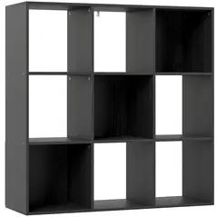 HOMCOM Nine-Cube Storage Shelf - Black - 1